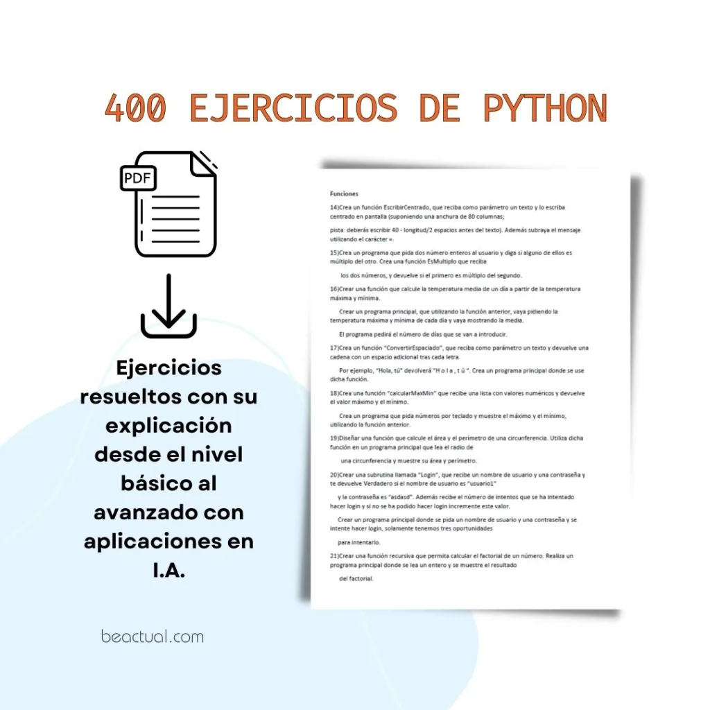 Guía de ejercicios resueltos de python-recursos de programación