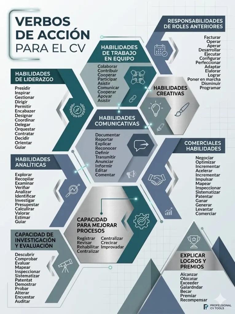 Listado de verbos de acción para el cv y para el perfil de linkedin. Be Actual | Lic. Emilia Relmucao